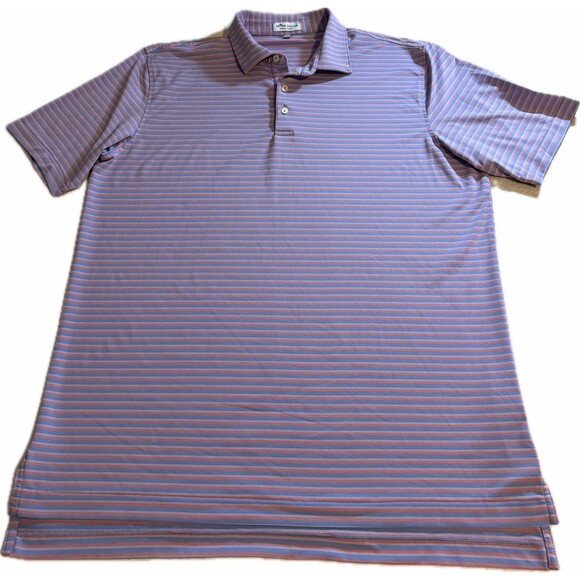 Peter Millar Other - PETER MILLAR Summer Comfort Polo Shirt Blue Pink Purple Pastel Sz L Mens Golf